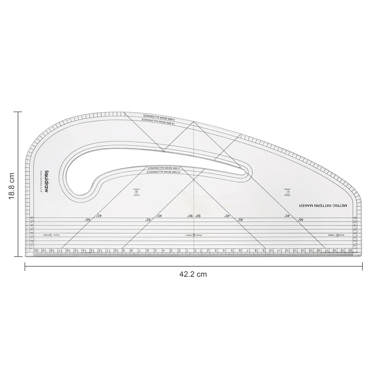 Liquidraw Pattern Maker & Grading Ruler Set For Pattern Marking | Mult