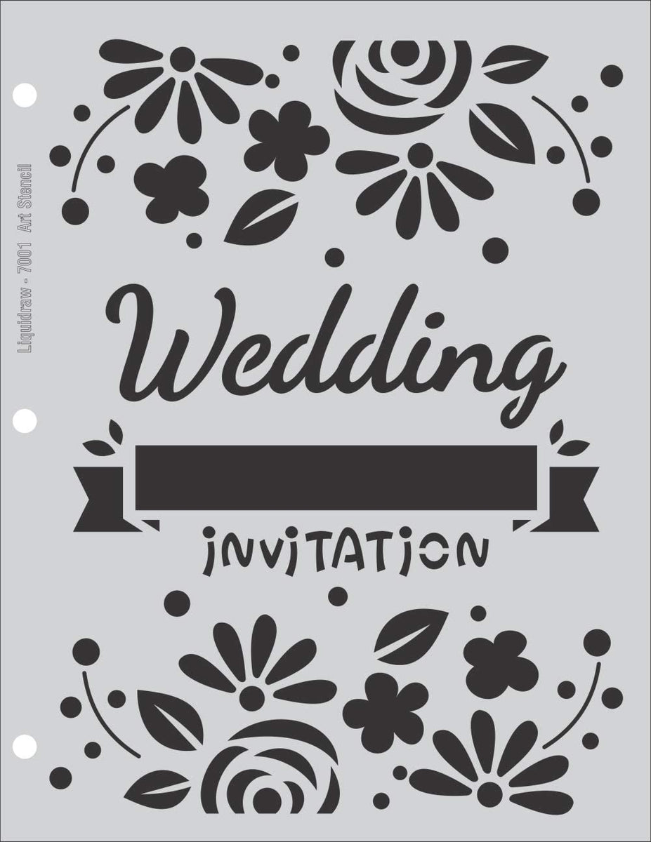Liquidraw Design Stencils for Crafts, Wedding Invitation Stencils Scra