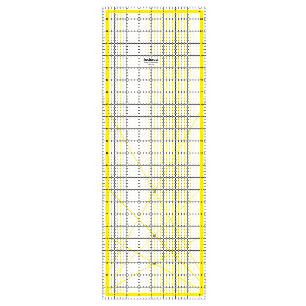 Liquidraw Quilting Ruler 2.5 x 18 Acrylic Imperial Patchwork Rectang