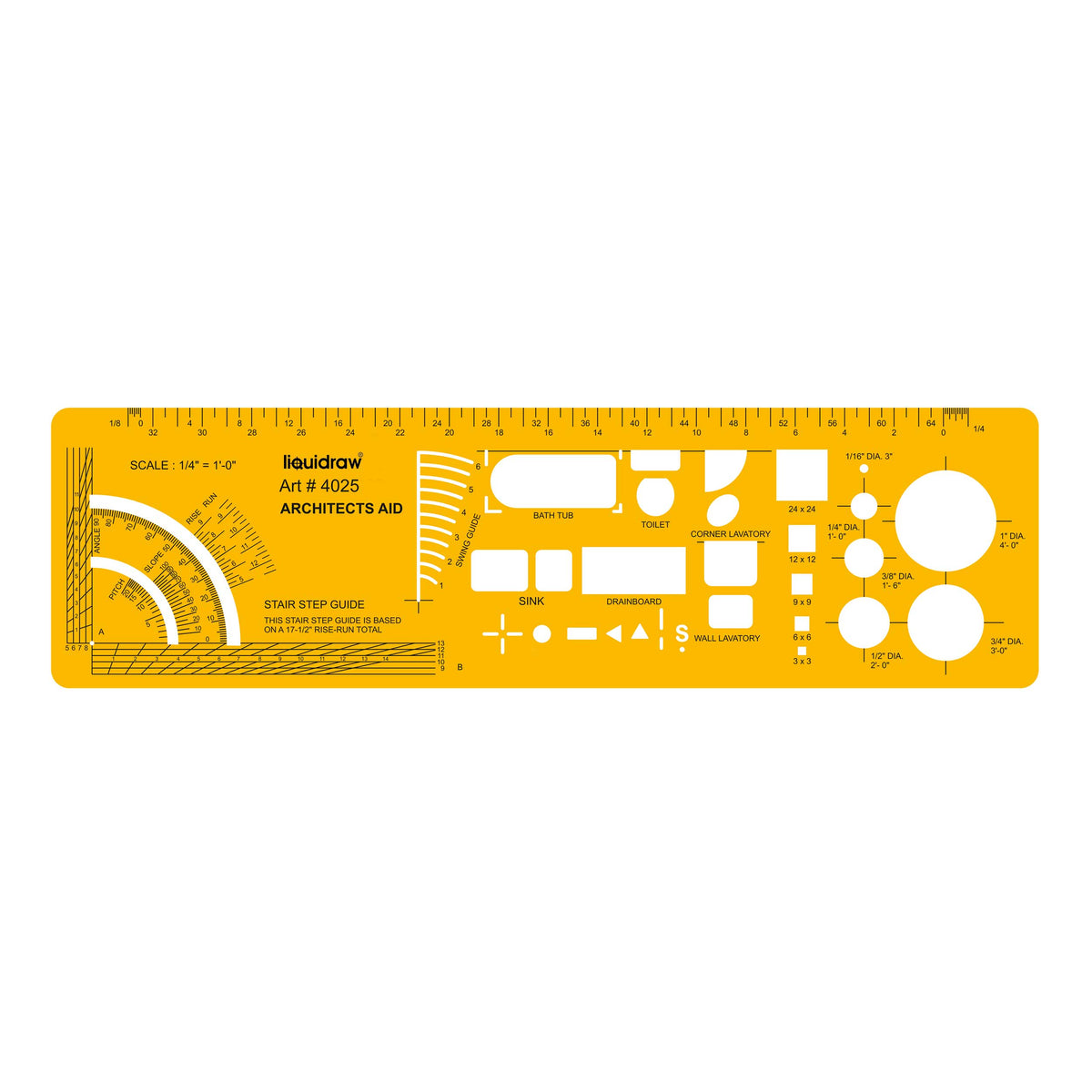 Liquidraw Architects Aid Architectural Scale Ruler Drawing Template St