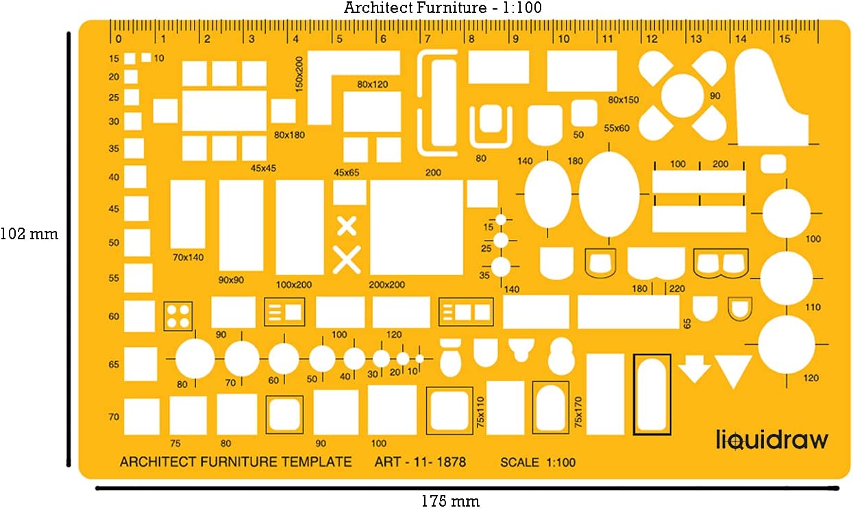 Architecture Ruler Printable Liquidraw 1:100 Scale Architectural Scale Ruler Drawing Template Stenc