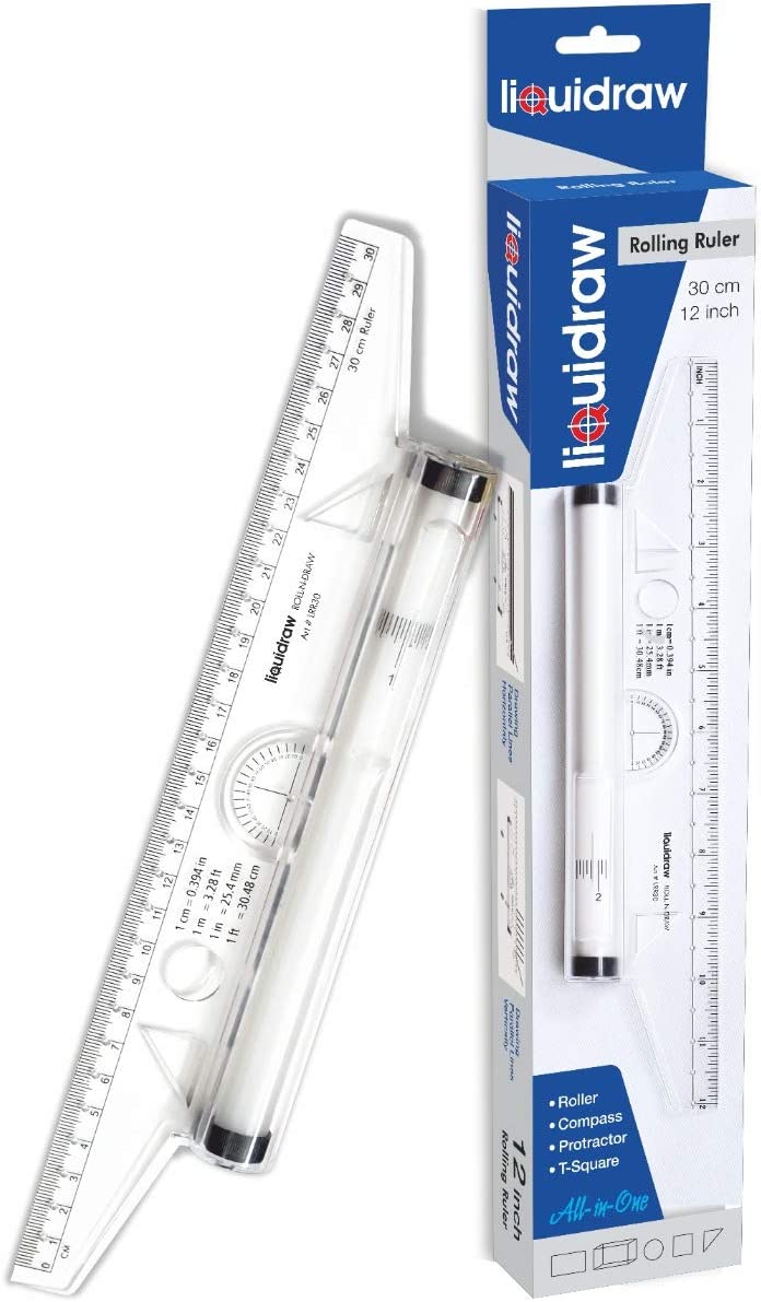 Protractor Ruler Roll Liquidraw Rolling Ruler 30cm Protractor Metric Parallel Line Architect