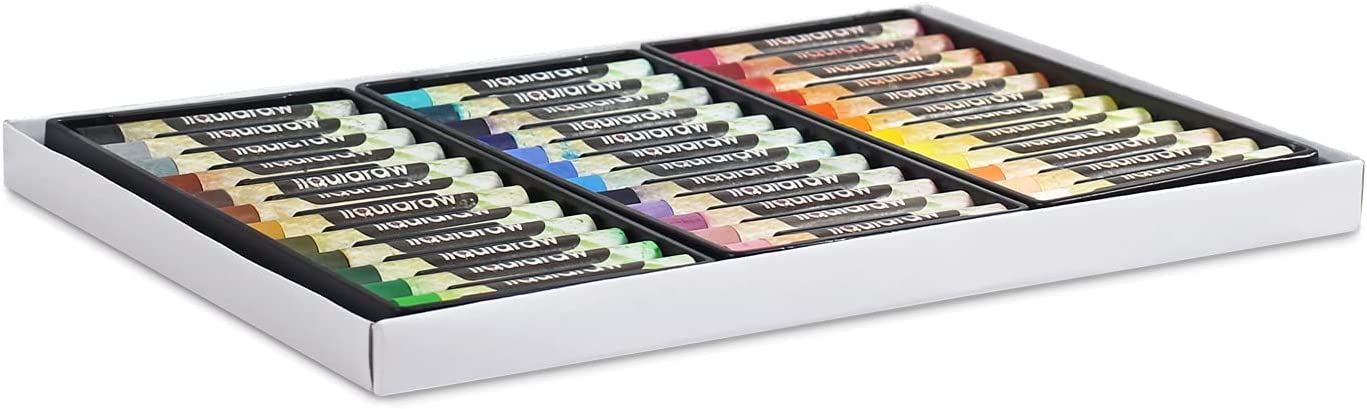 Liquidraw Oil Pastels Super Soft Water Soluble For Art, 36 Colours Wat