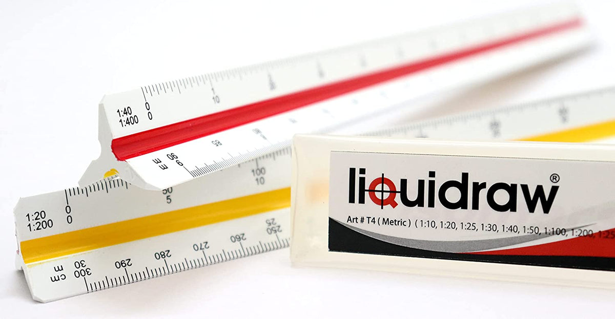 Geometry Scale Ruler Liquidraw Set Square Triangular Scale Ruler 30cm Geometry Set of 3 Pro