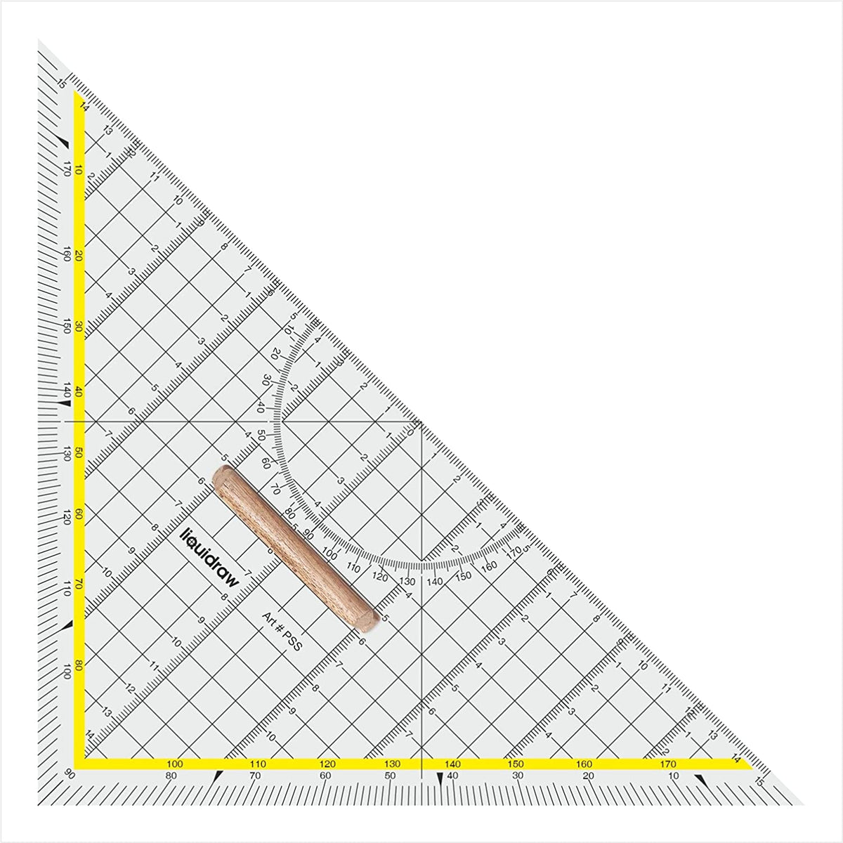Liquidraw Set Square Ruler Triangle Ruler Triangular Protractor 25cm